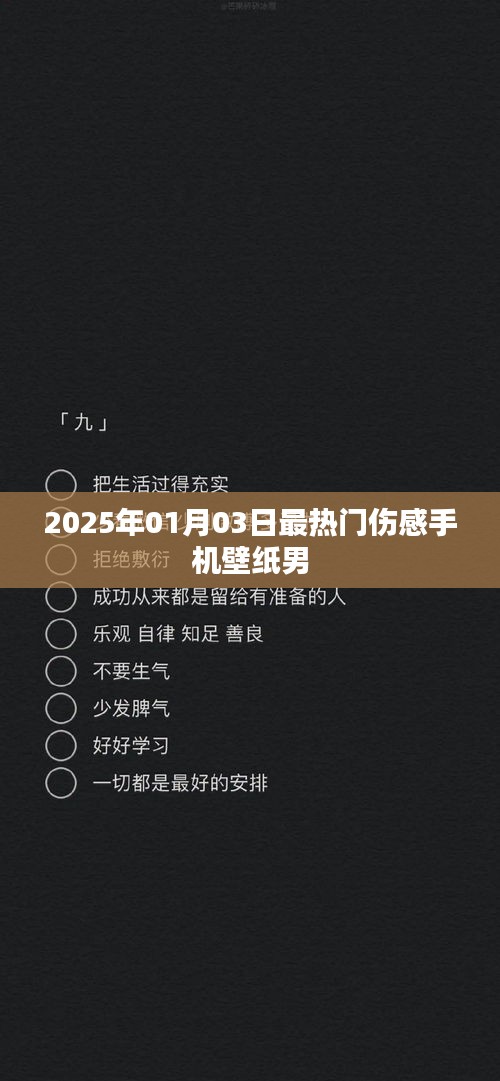 2025年最火傷感壁紙男，精選傷感手機壁紙分享